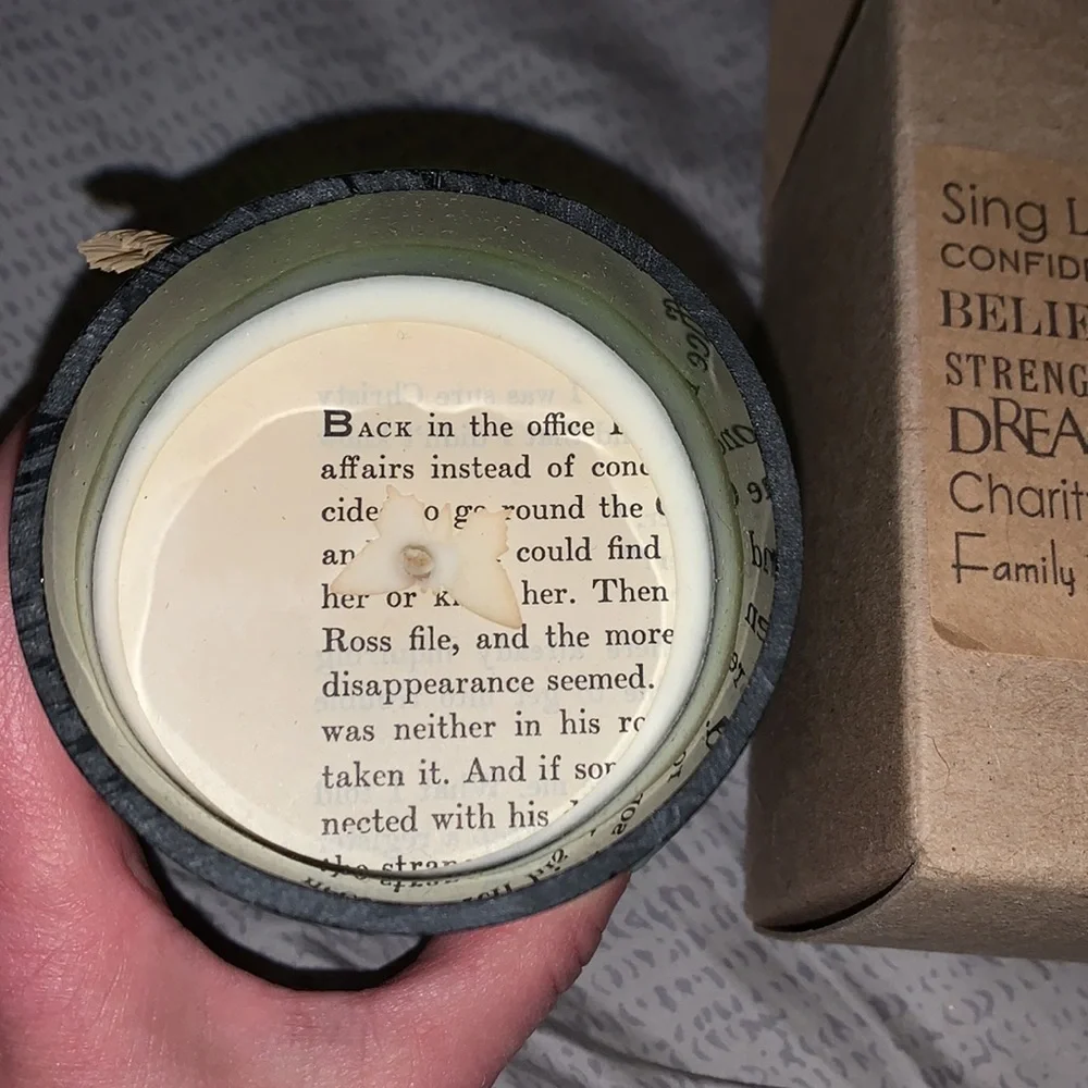 Handcrafted soy candle in recycled wine bottle friendship Champagne Peach